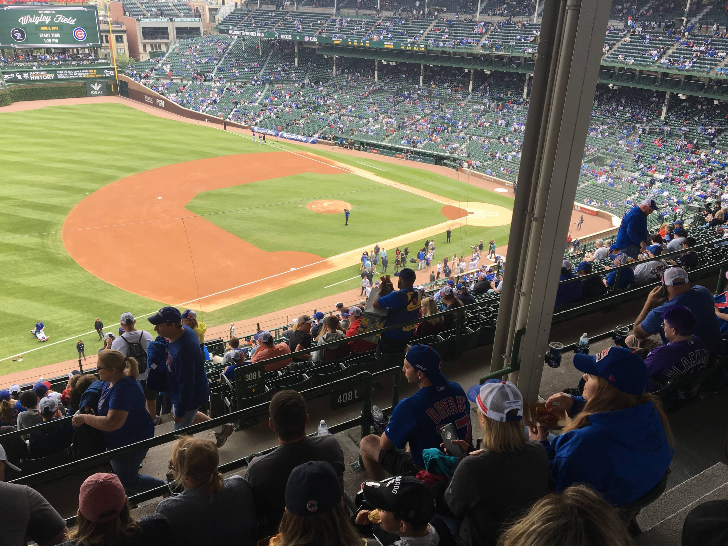 Pole in Section 409L at Wrigley Field