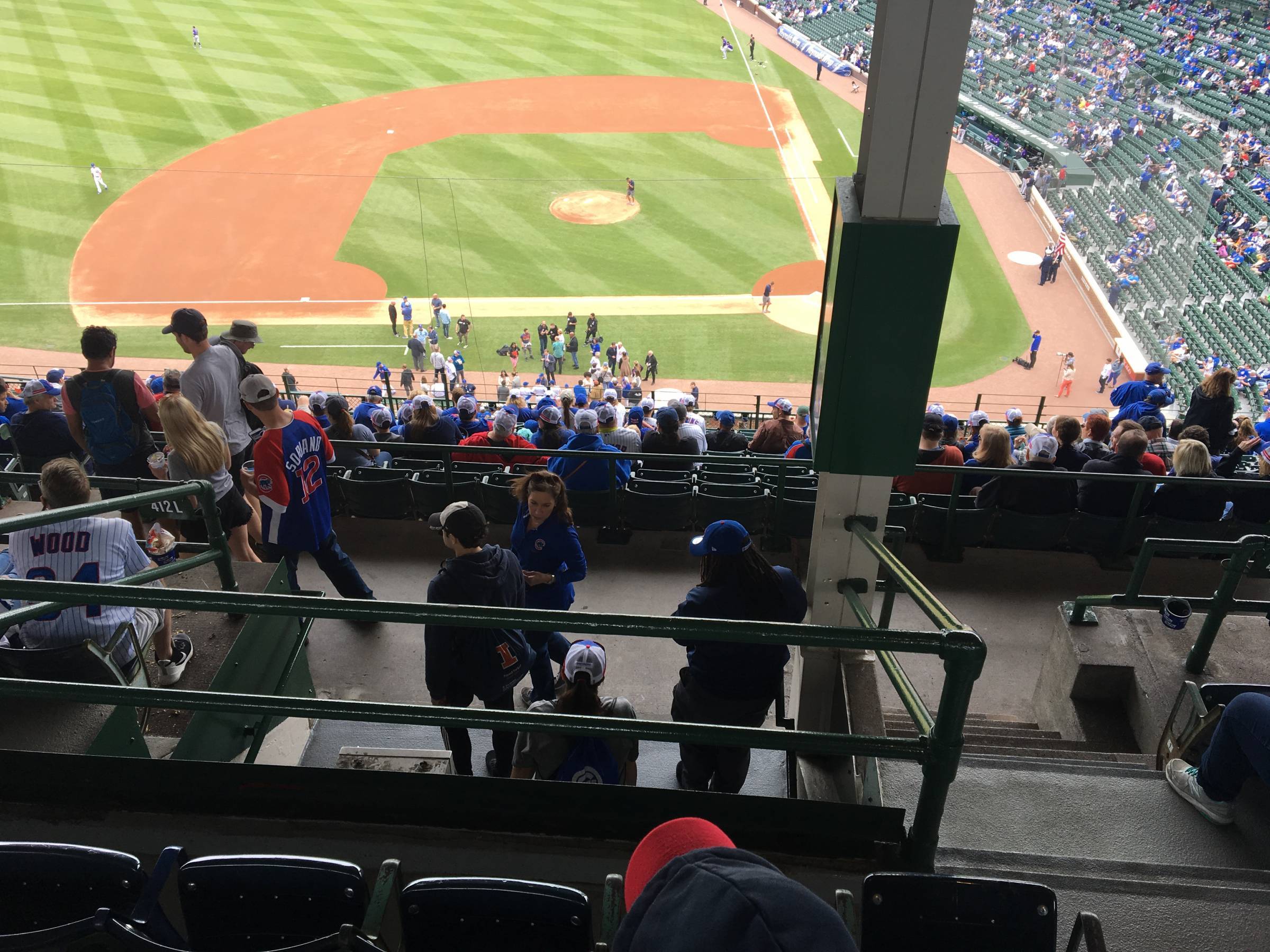 Pole in Section 412L at Wrigley Field