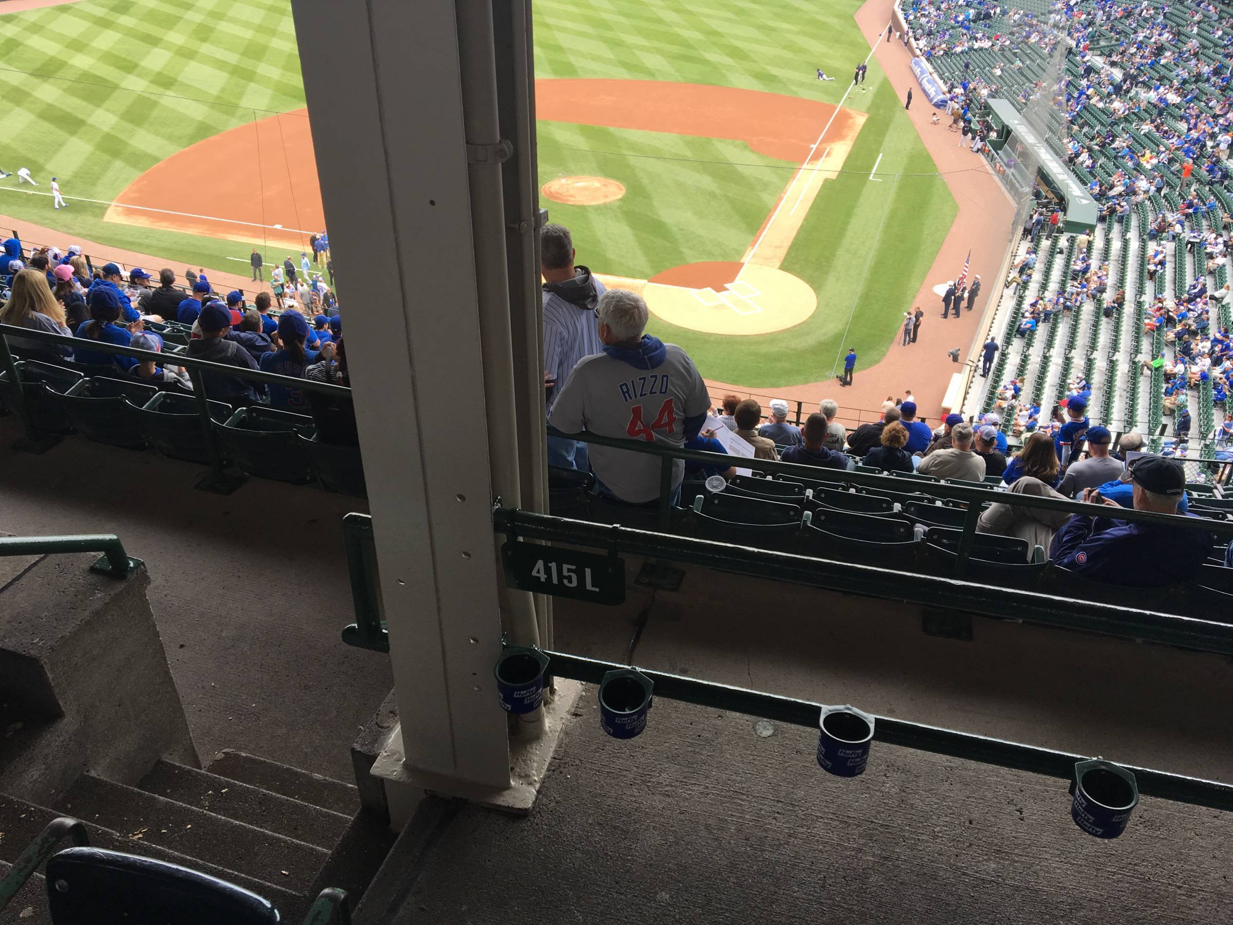 Pole in Section 415L at Wrigley Field