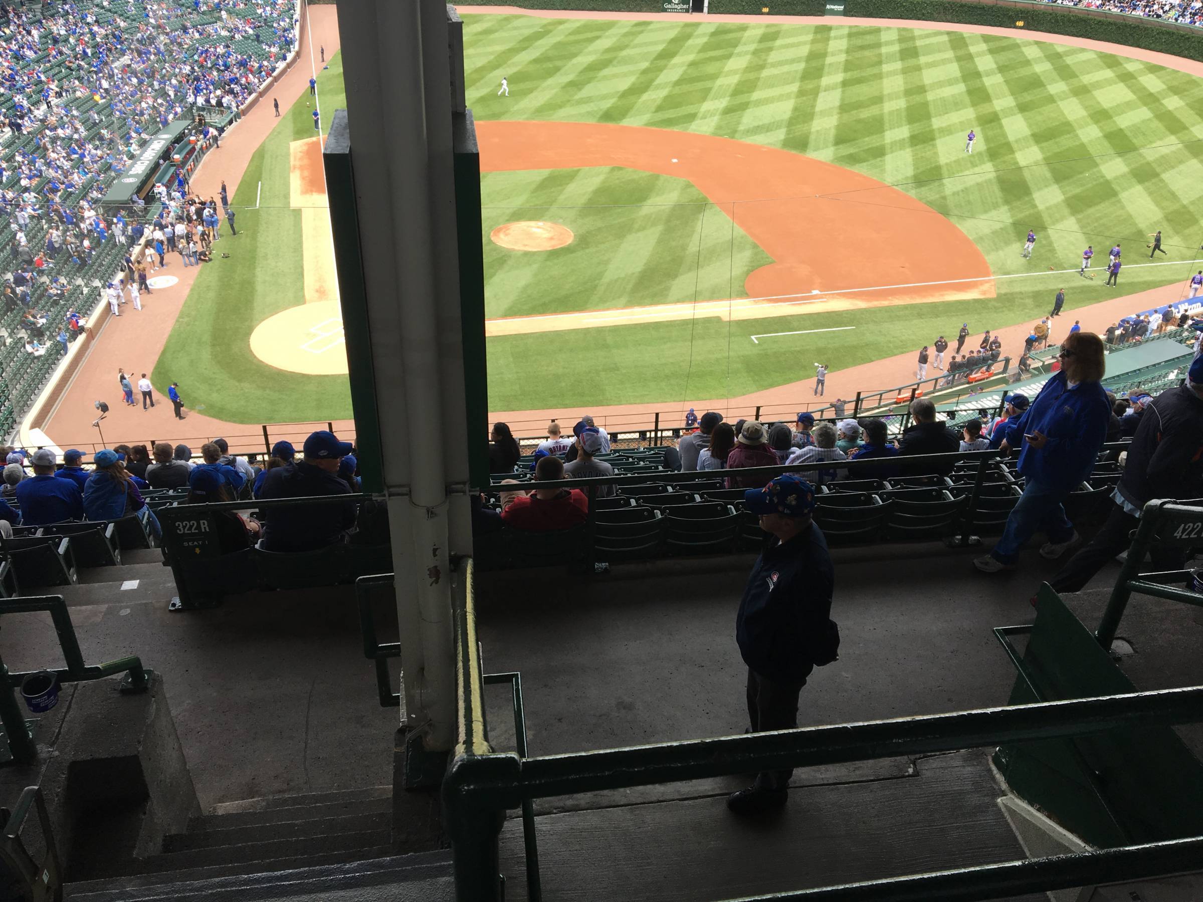 Pole in Section 422R at Wrigley Field