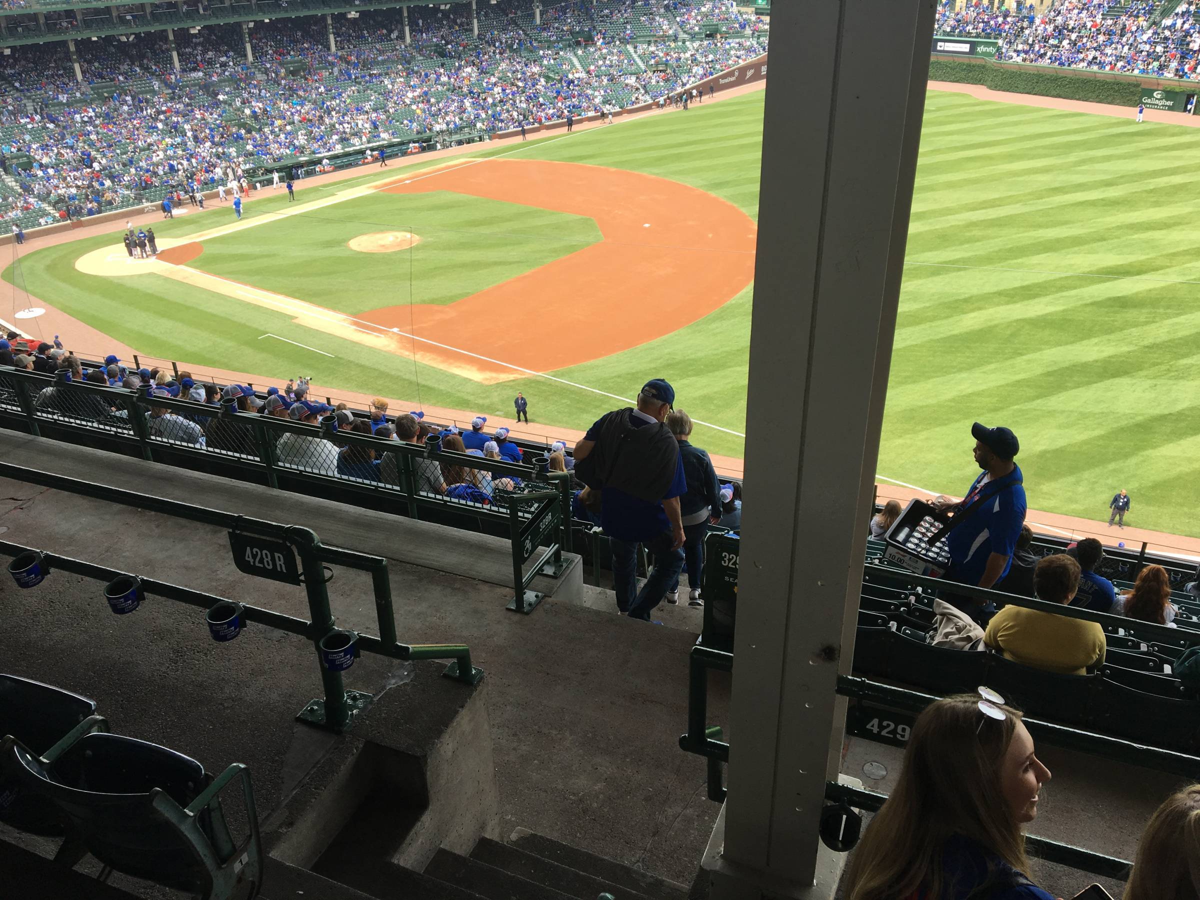 Pole in Section 429R at Wrigley Field