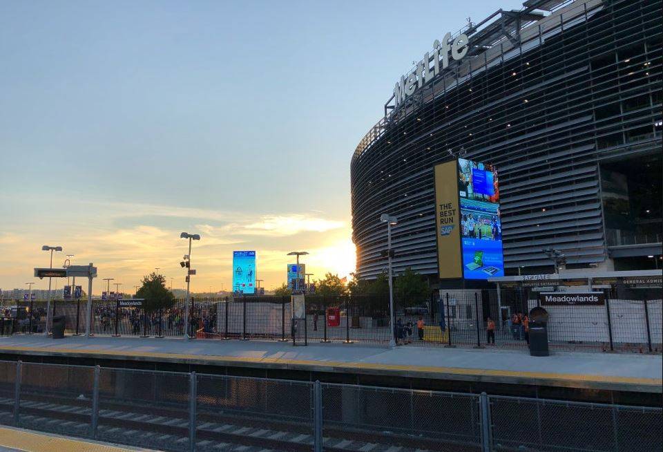 Meadowlands Rail Station Outside MetLife Stadium