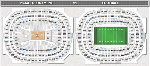 Georgia Dome Seating Map The 2013 Ncaa Basketball Tournament Is Tipping Off This Week, And Just As  It Seems To Do Every Year, March Madness Is Sweeping The Nation. Brackets  Are Being Filled Out In Offices And Homes Everywhere, And Experts Have  Estimated The Amount Of Money ...