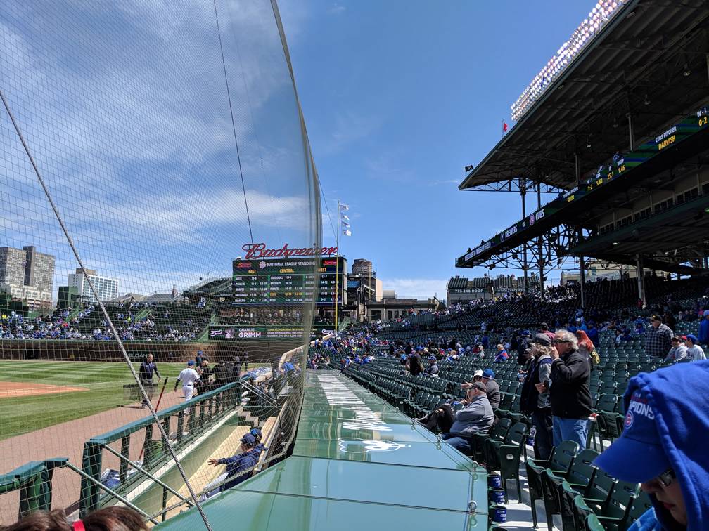 Wrigley Field Netting Behind Dugout