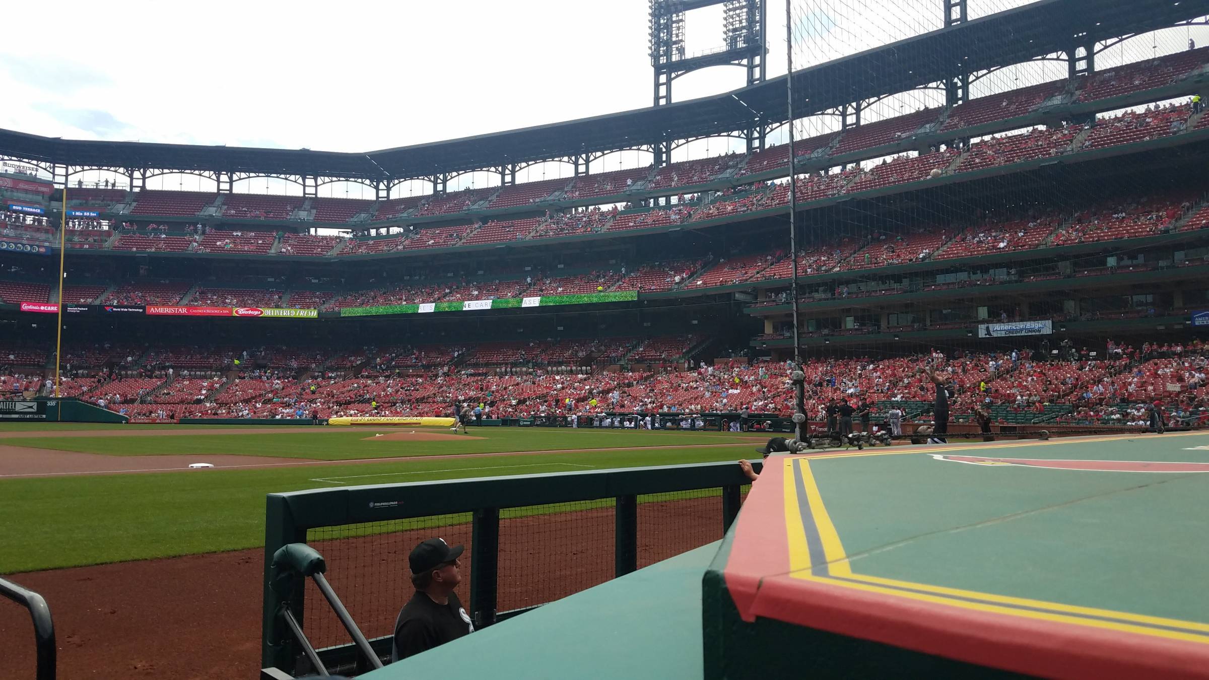 End of Netting at Busch Stadium End of Netting at Busch Stadium
