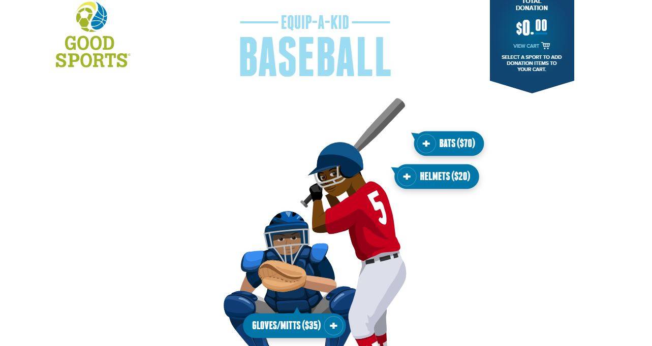 equp-a-kid baseball donation