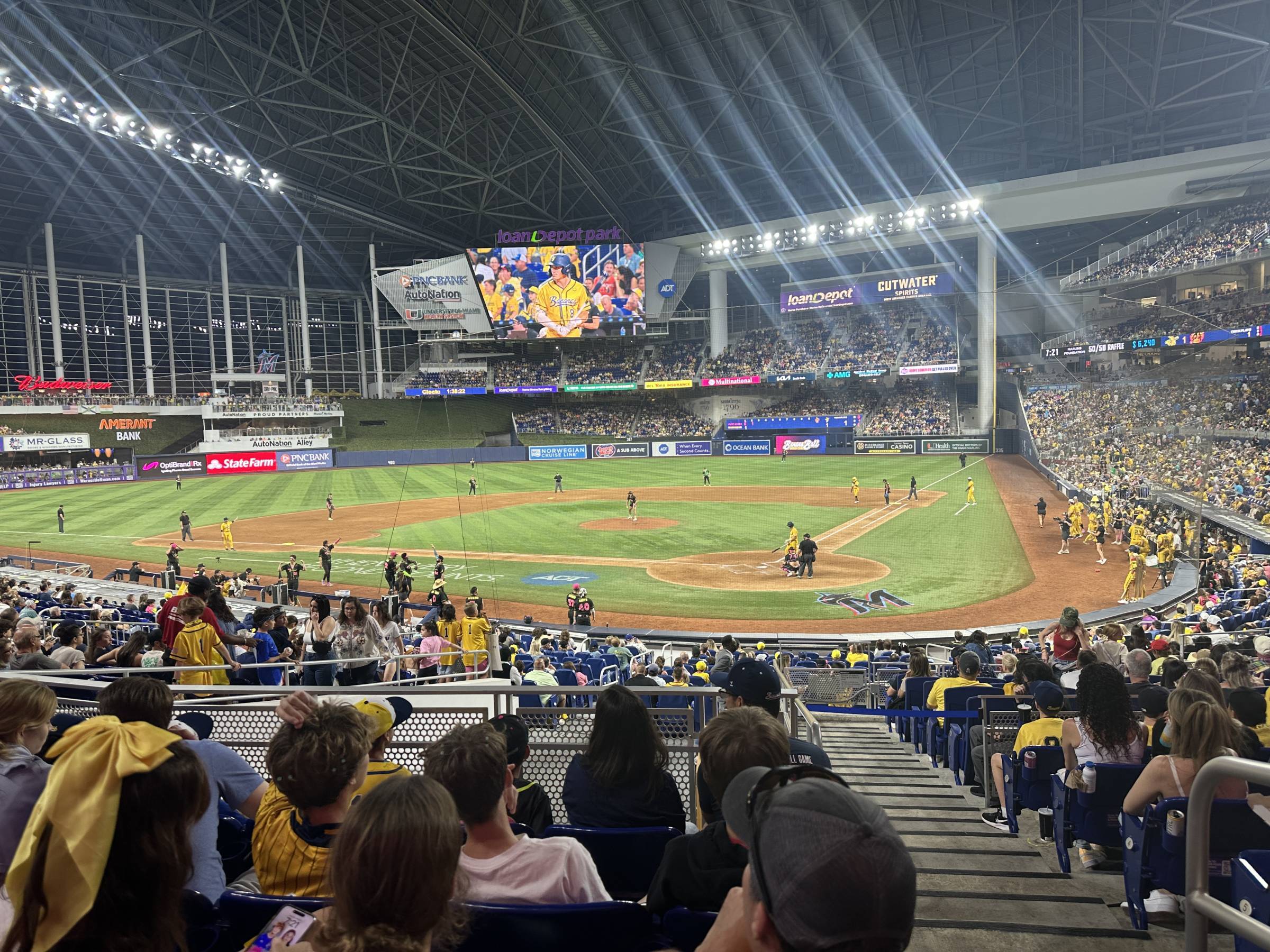Savannah Bananas game at loanDepot Park in Miami