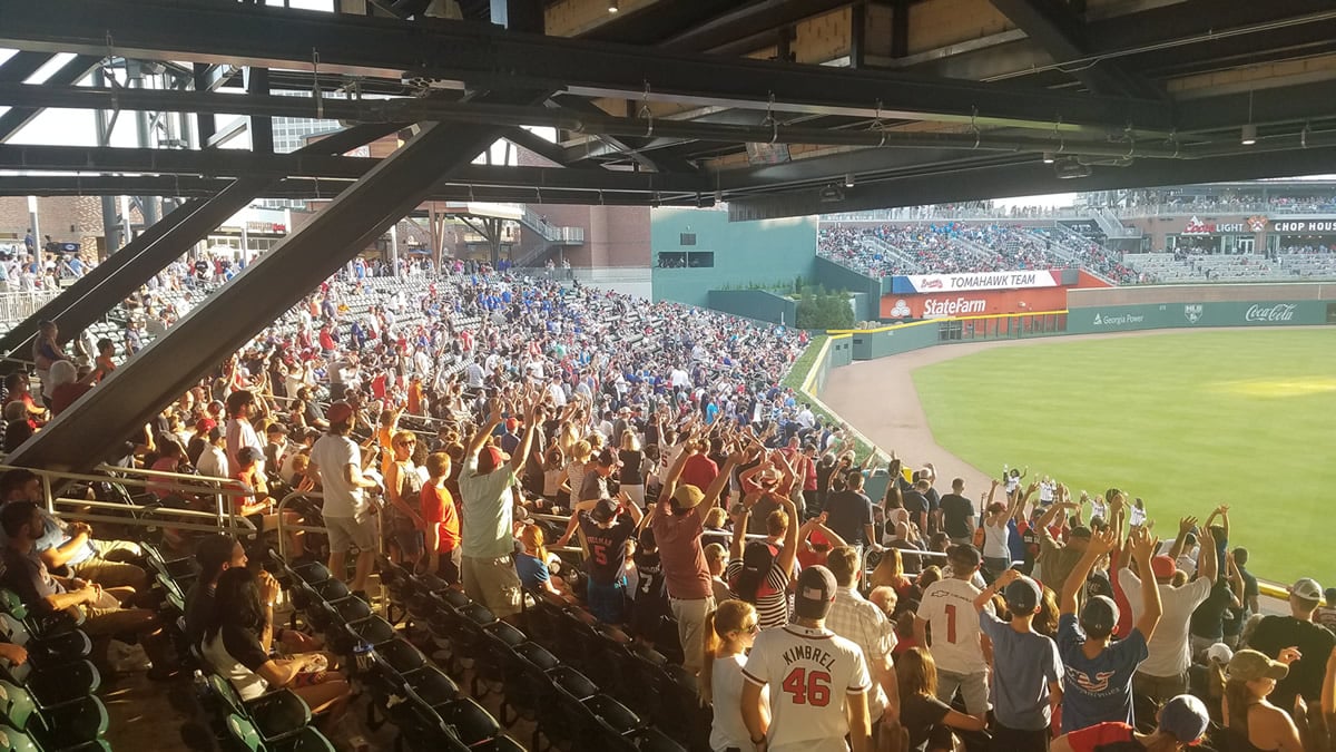 suntrust park outfield