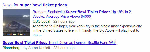 Are ticket prices up or down?