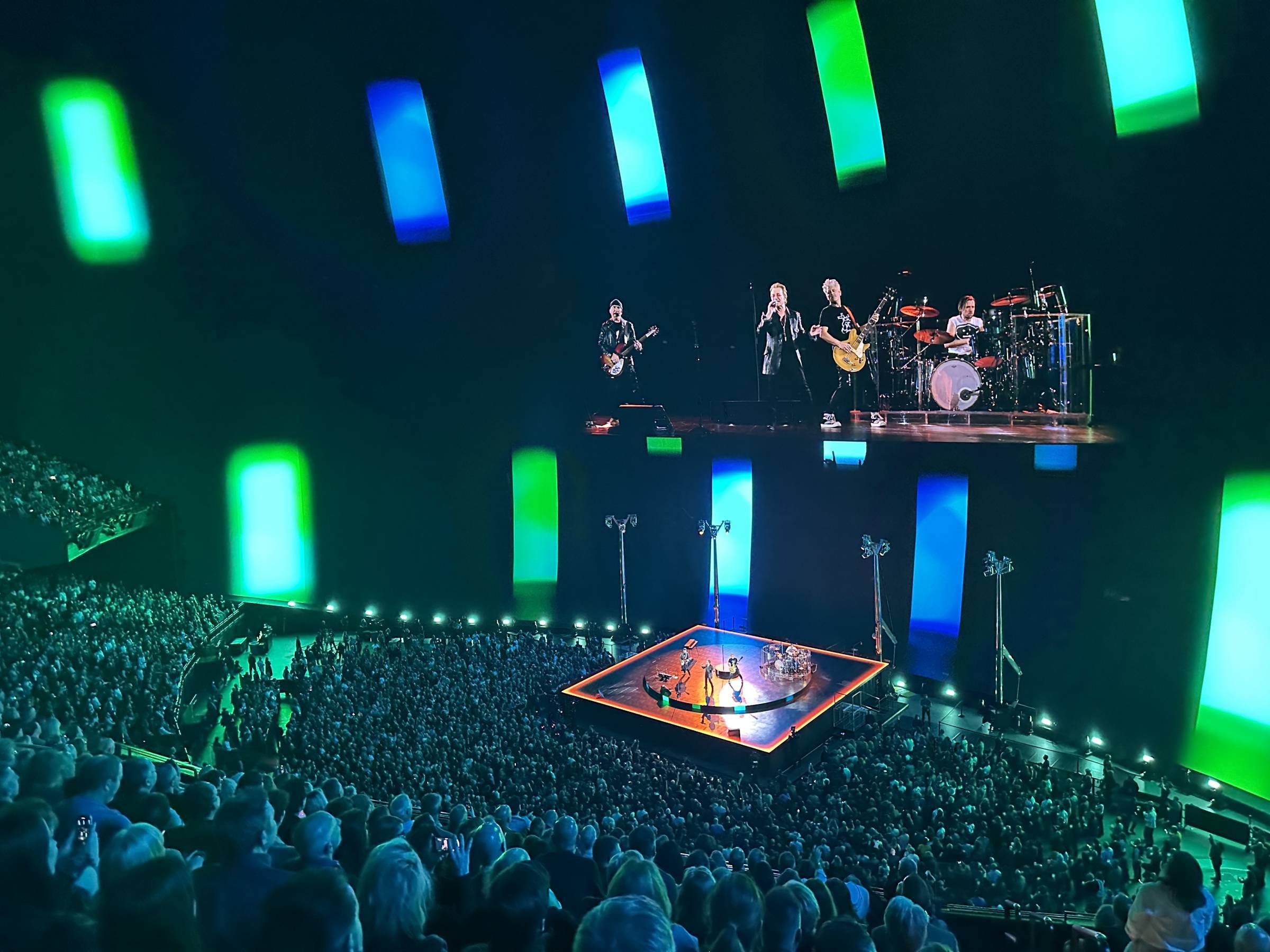 The Sphere in Las Vegas during a concert. The Sphere in Las Vegas during a concert.