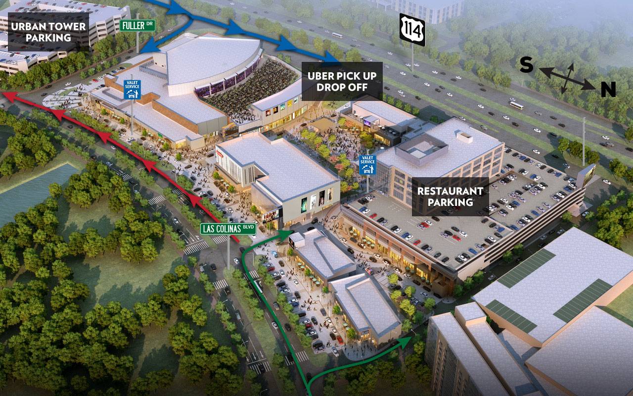 Map of Toyota Music Factory. Map of Toyota Music Factory.