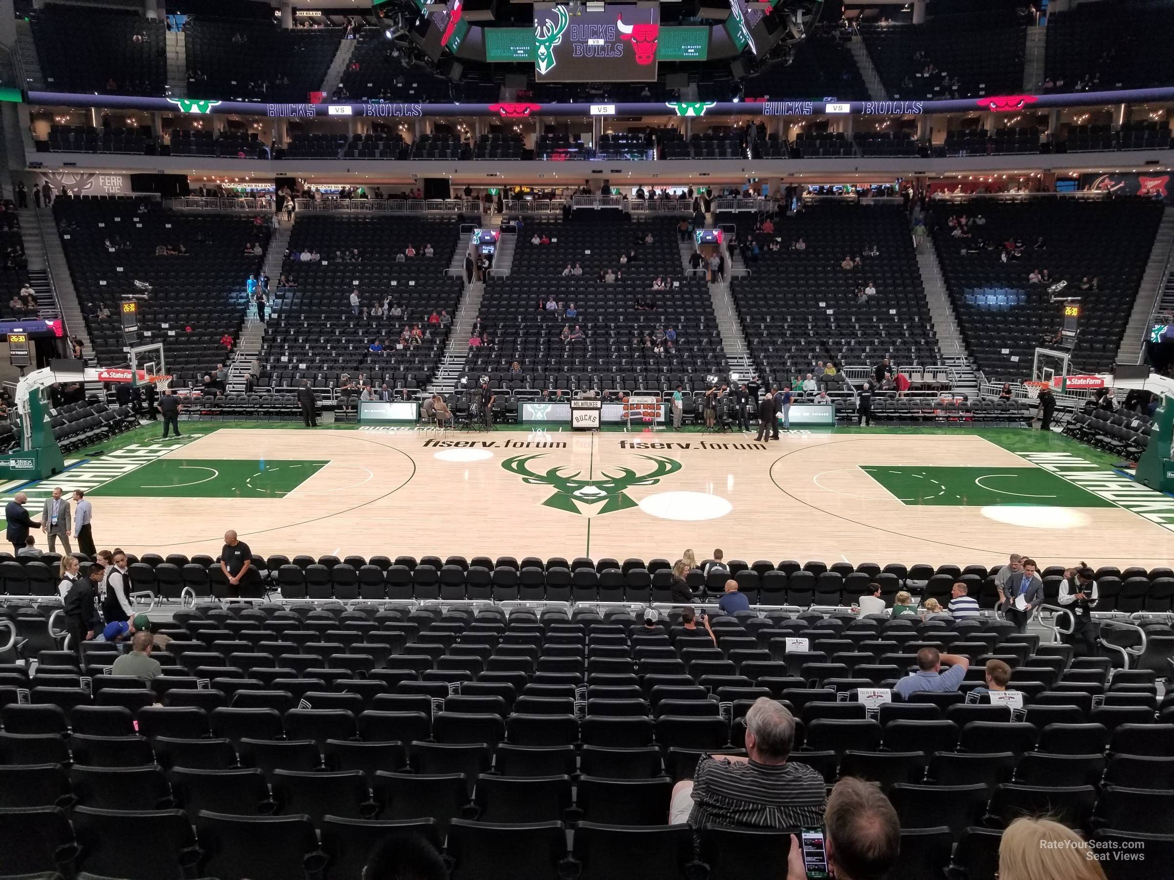 Center Court Sideline seats at Fiserv Forum