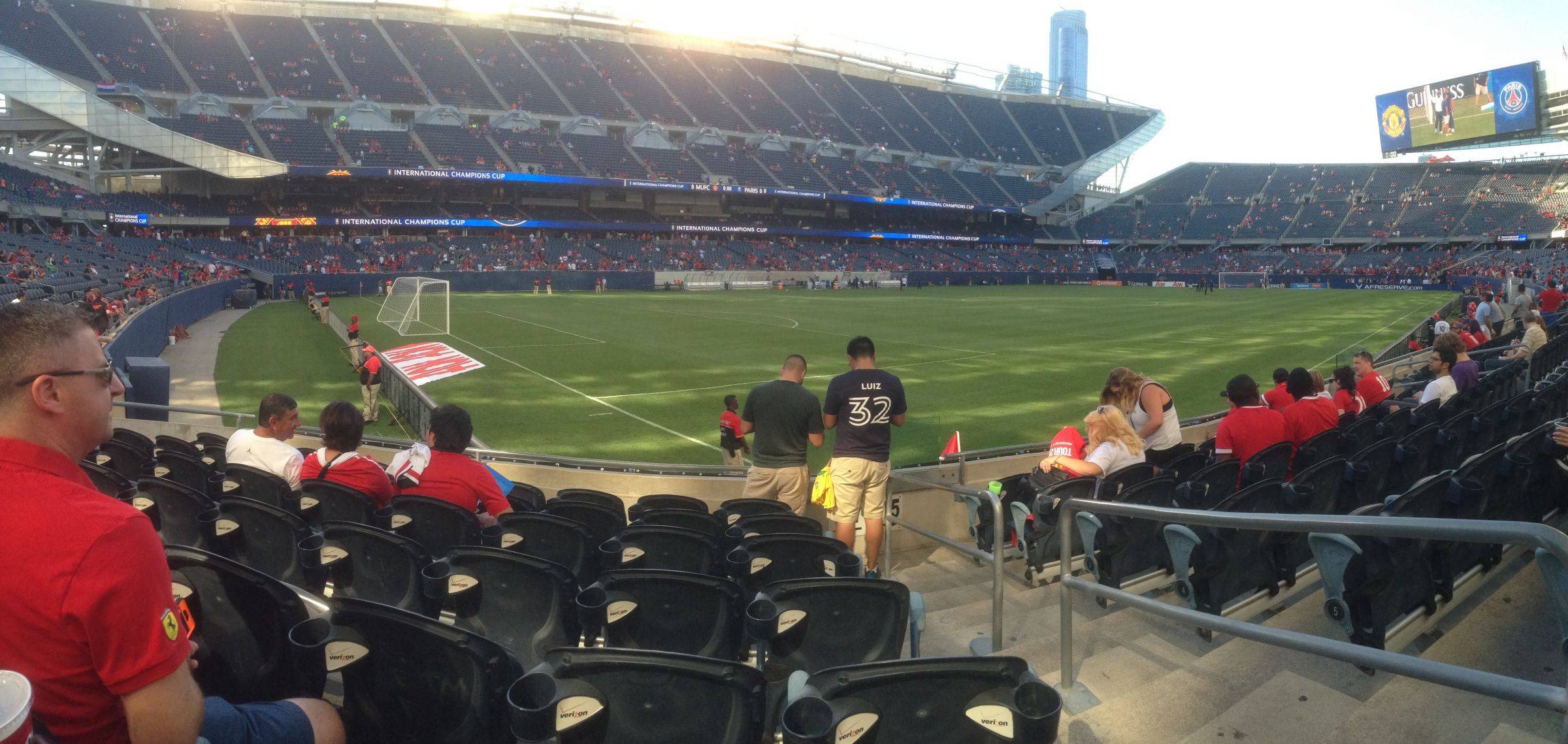 Soccer match at Soldier Field