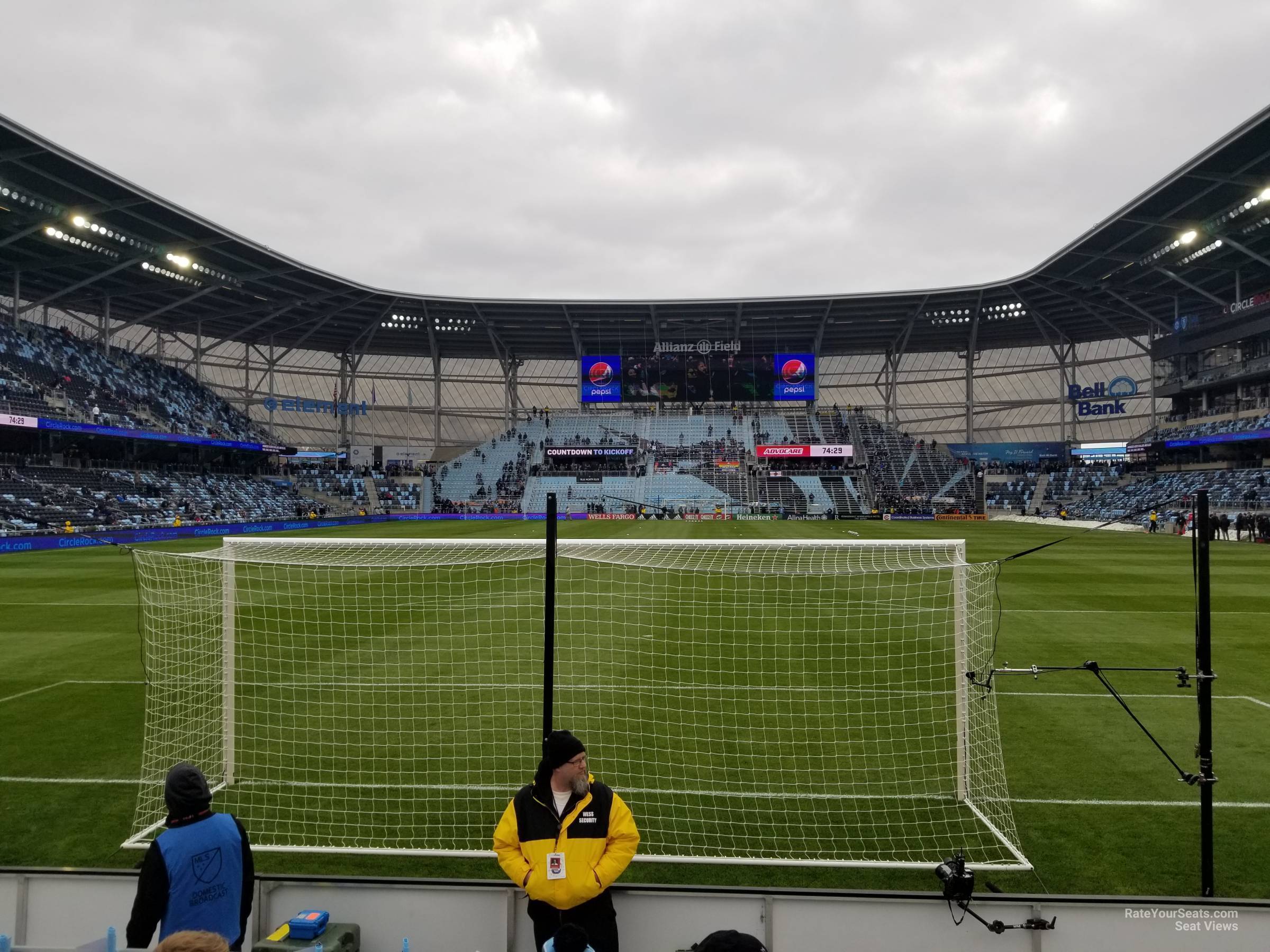 View from Section 4 Row 5 at Allianz Field