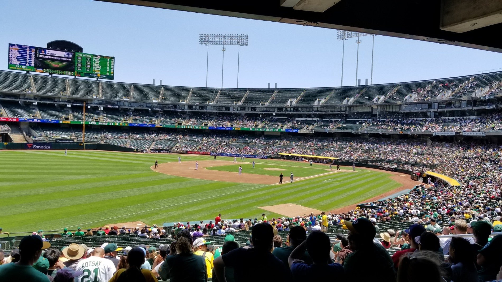 covered and shaded seats the coliseum