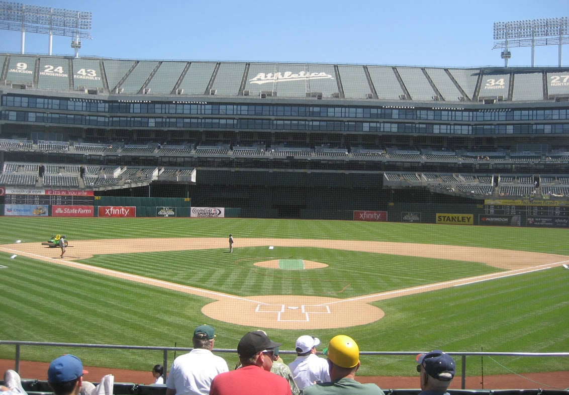 Oakland Coliseum Seating Chart Baseball