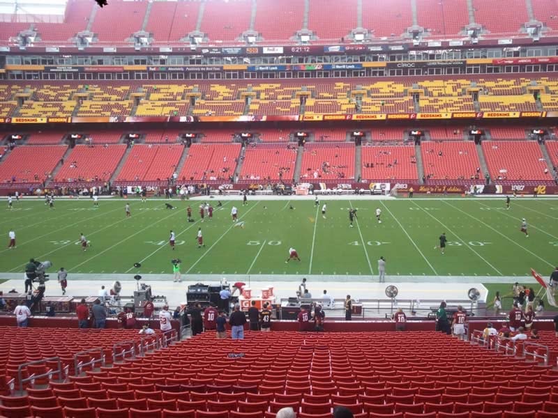 Fedex Field Seating Chart Row Numbers