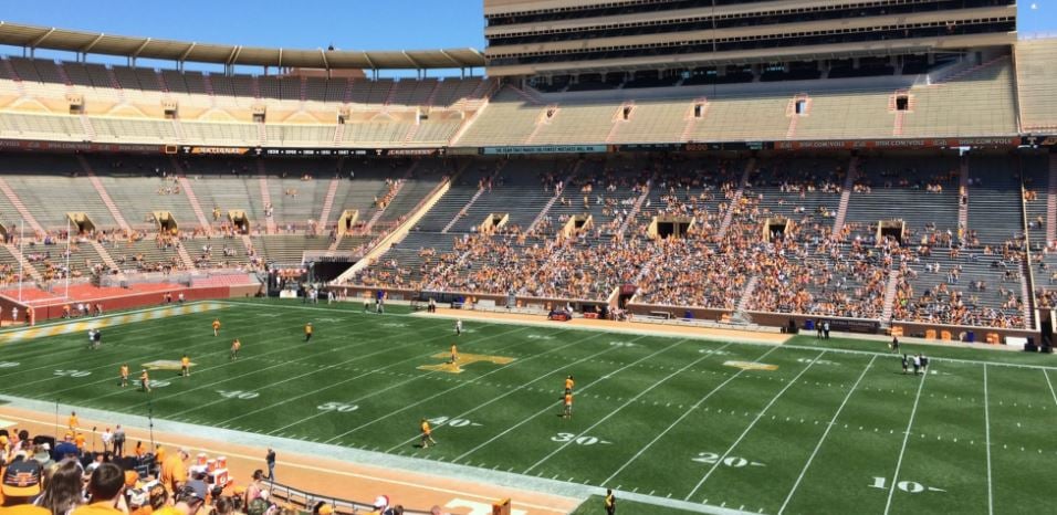 Neyland Stadium Row Chart