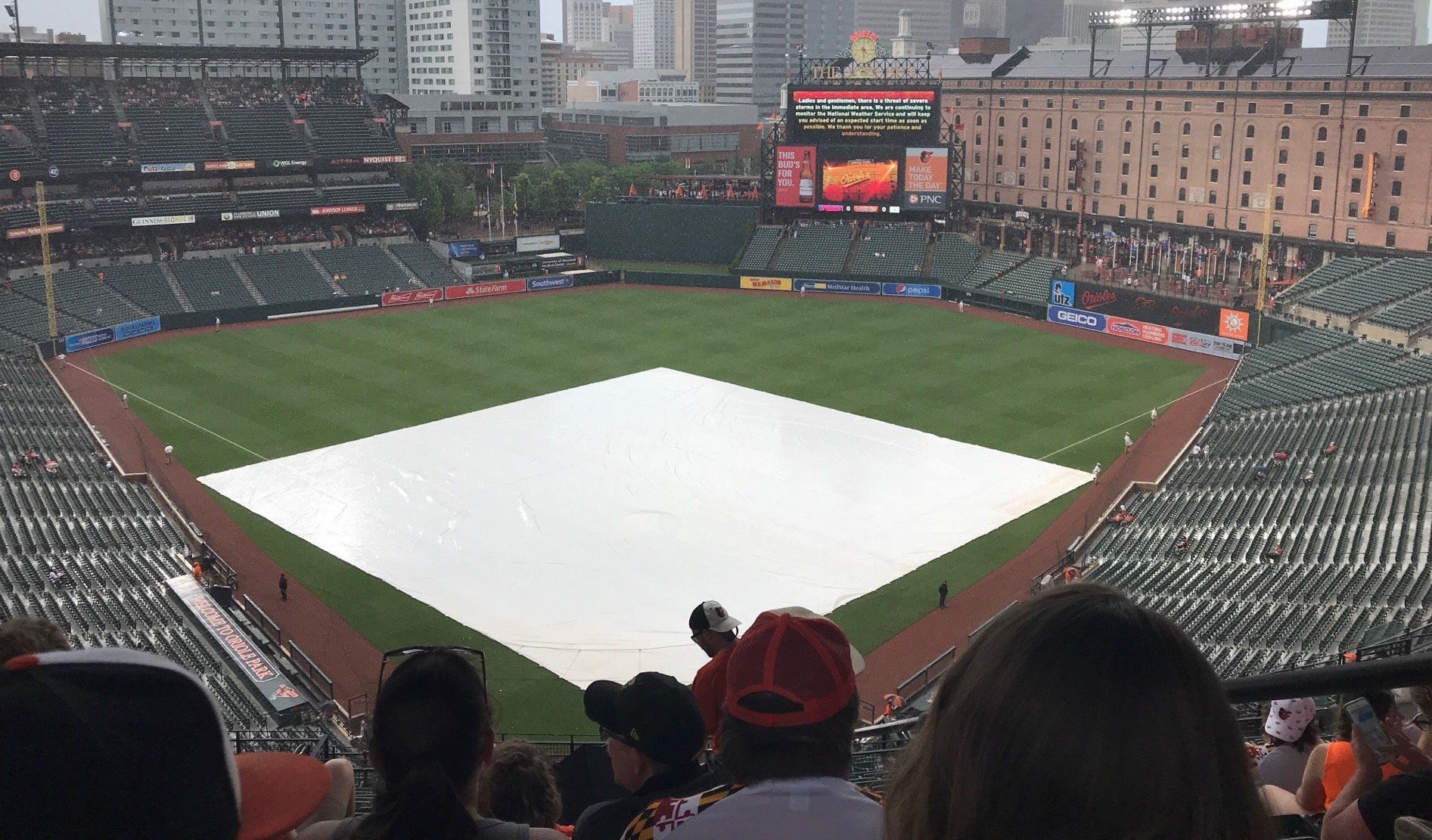 covered seats at oriole park