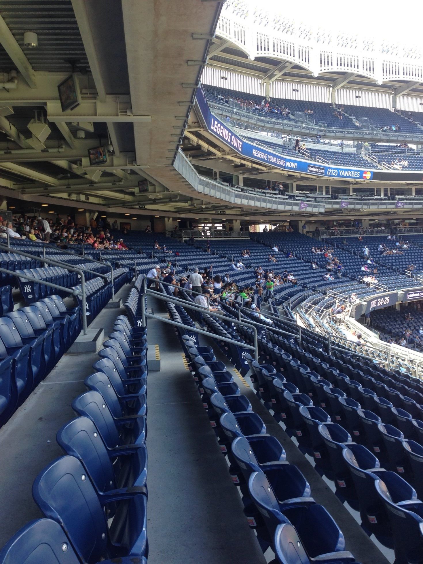 main level covered seating yankee stadium