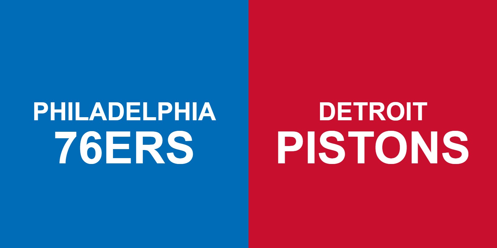 76ers vs Pistons