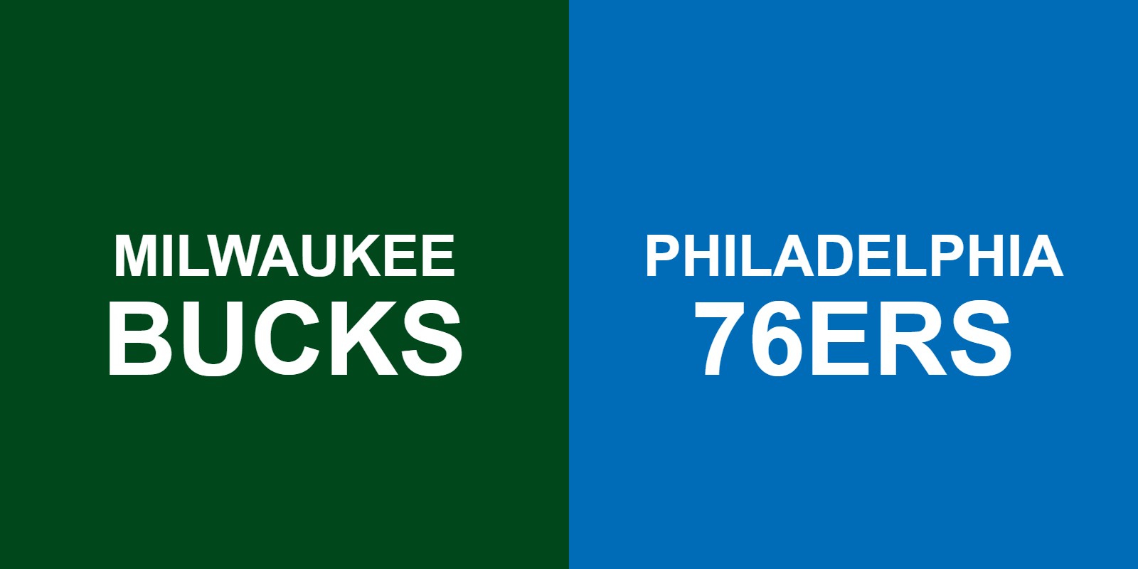 Bucks vs 76ers