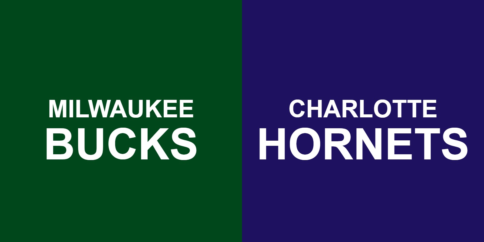 Bucks vs Hornets