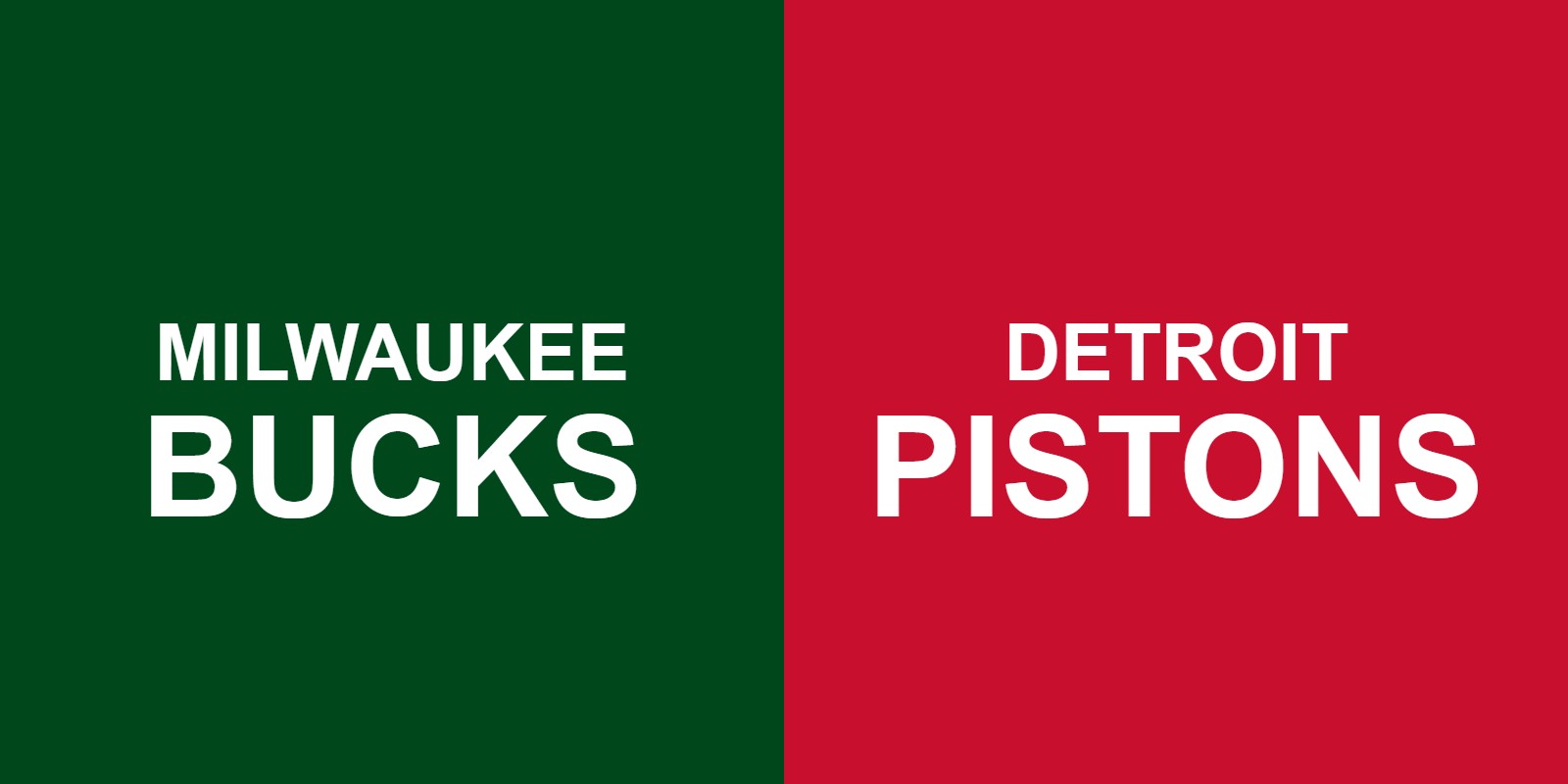Bucks vs Pistons