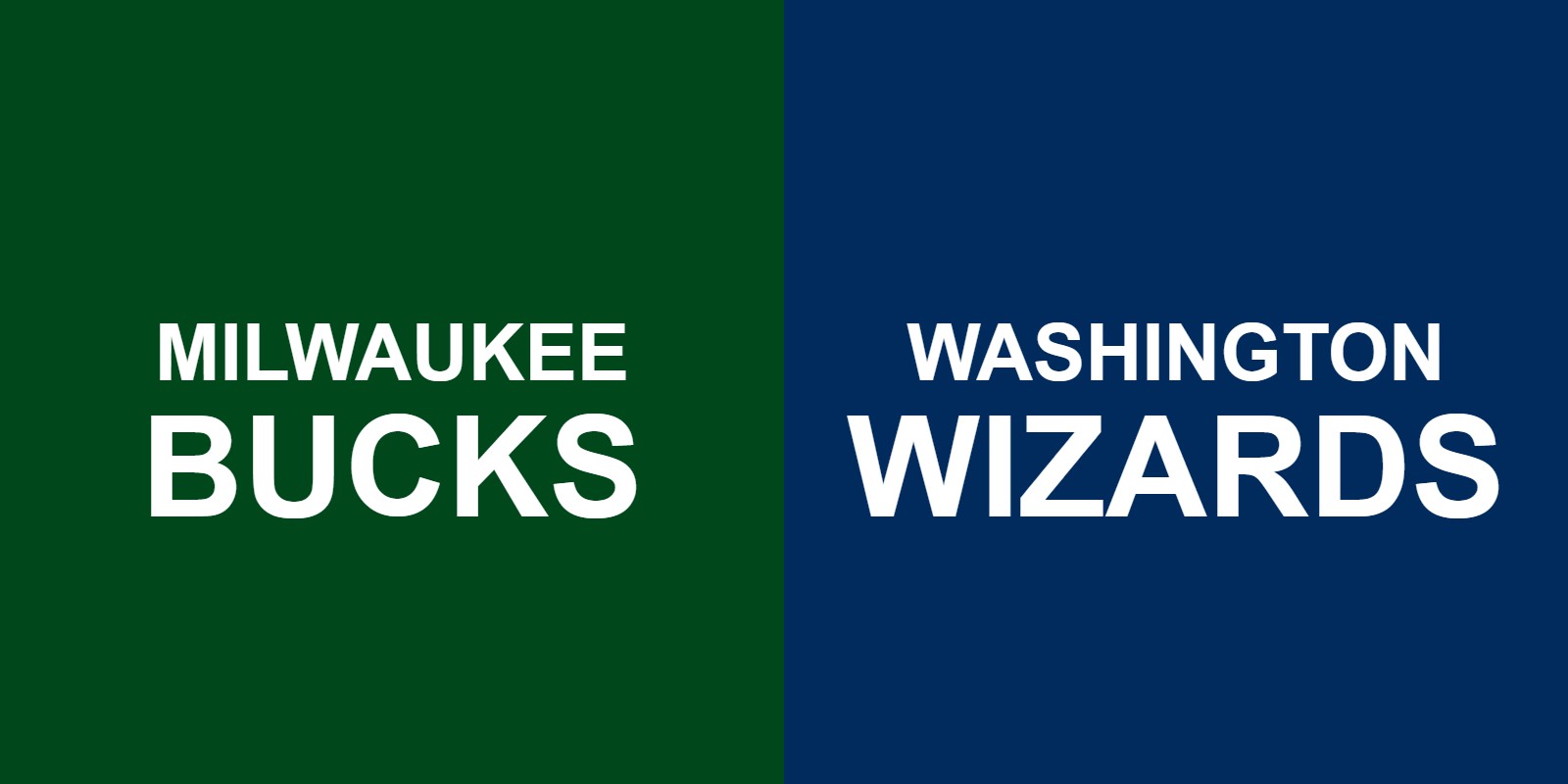 Bucks vs Wizards