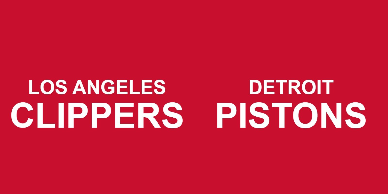 Clippers vs Pistons
