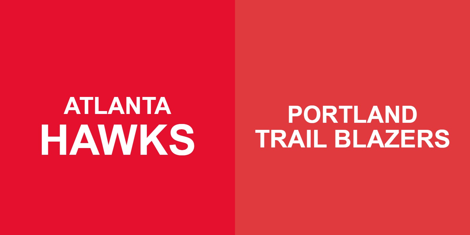 Hawks vs Trail Blazers