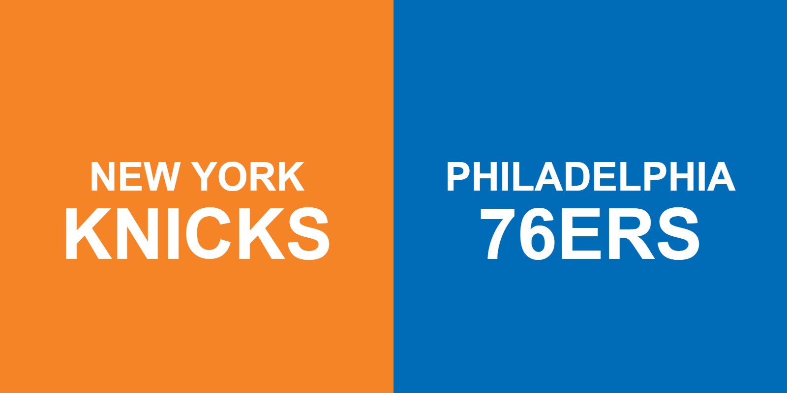 Knicks vs 76ers