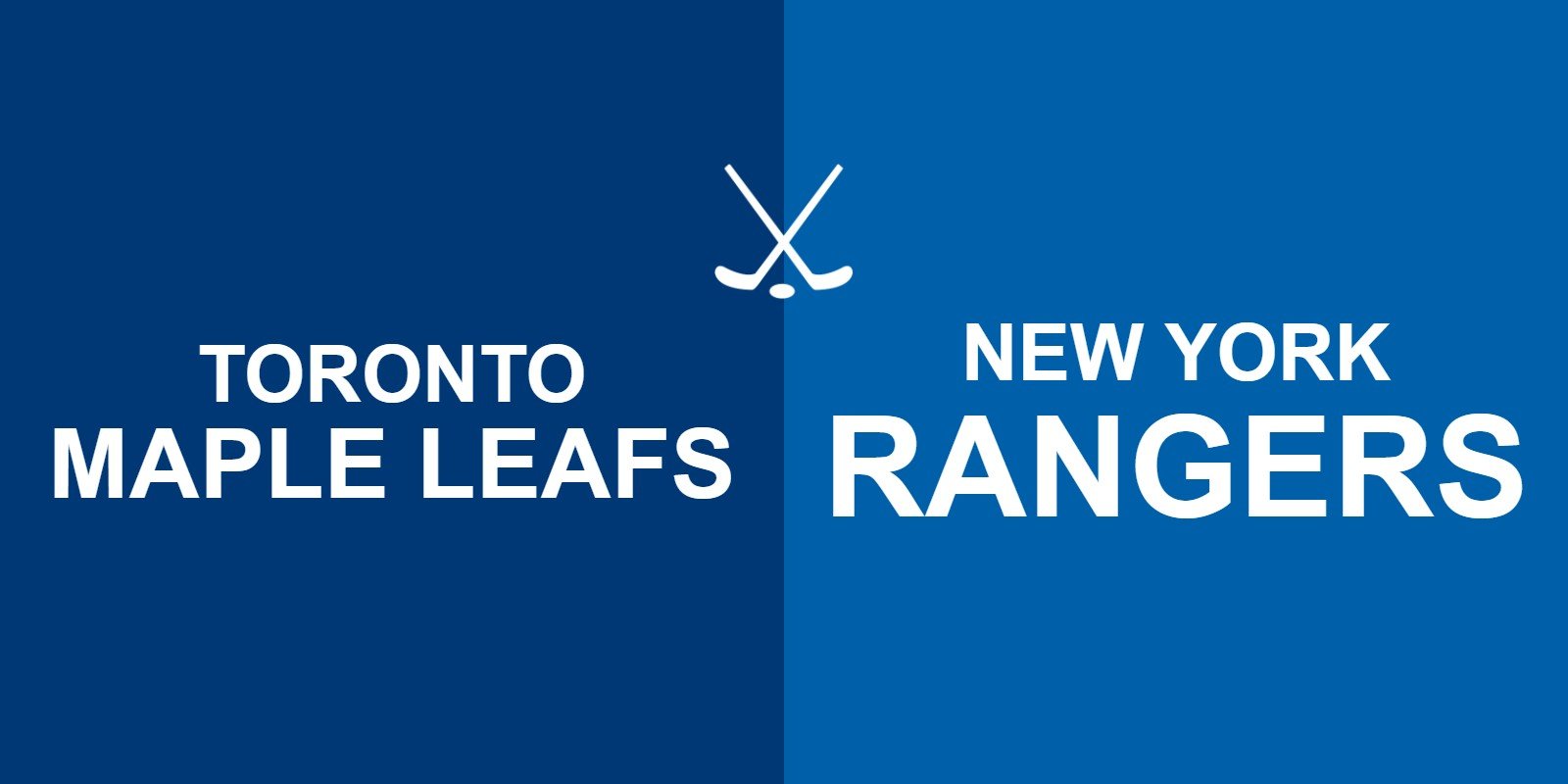 Maple Leafs vs Rangers