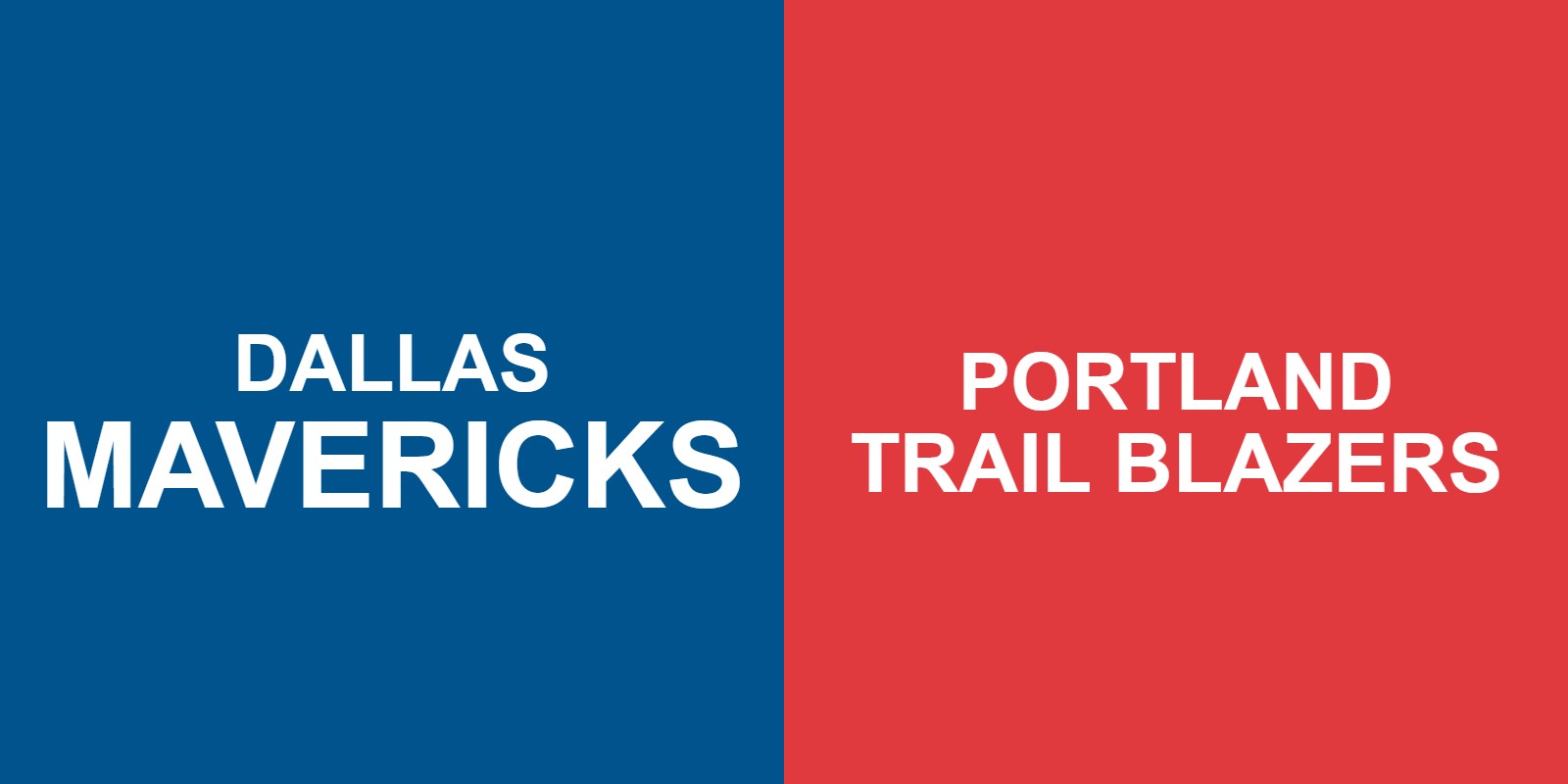 Mavericks vs Trail Blazers