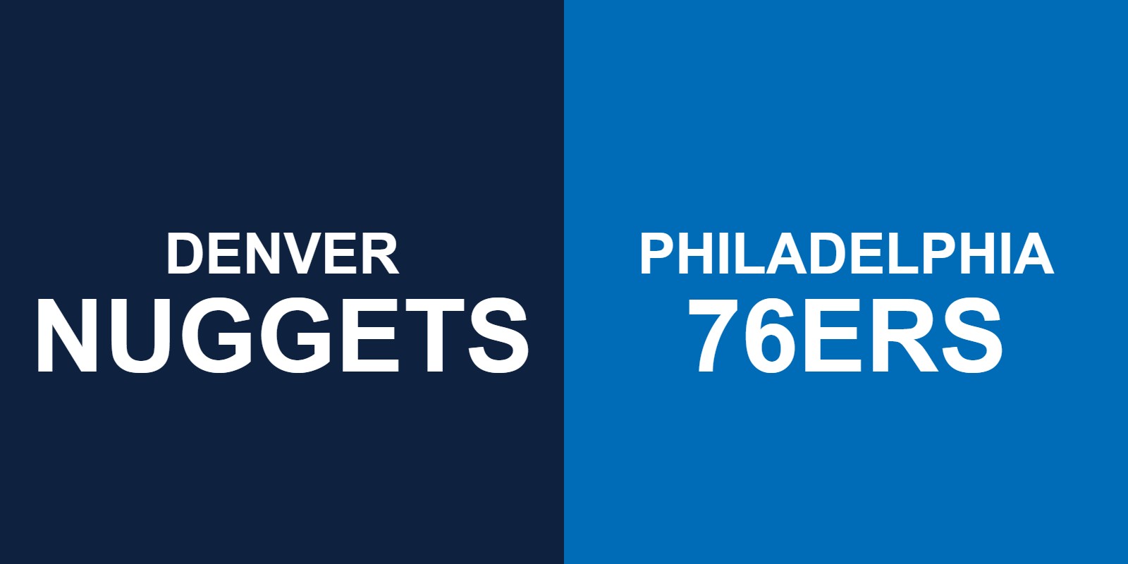 Nuggets vs 76ers