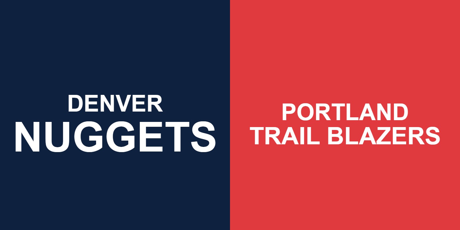 Nuggets vs Trail Blazers