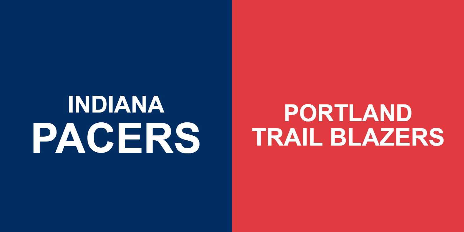 Pacers vs Trail Blazers