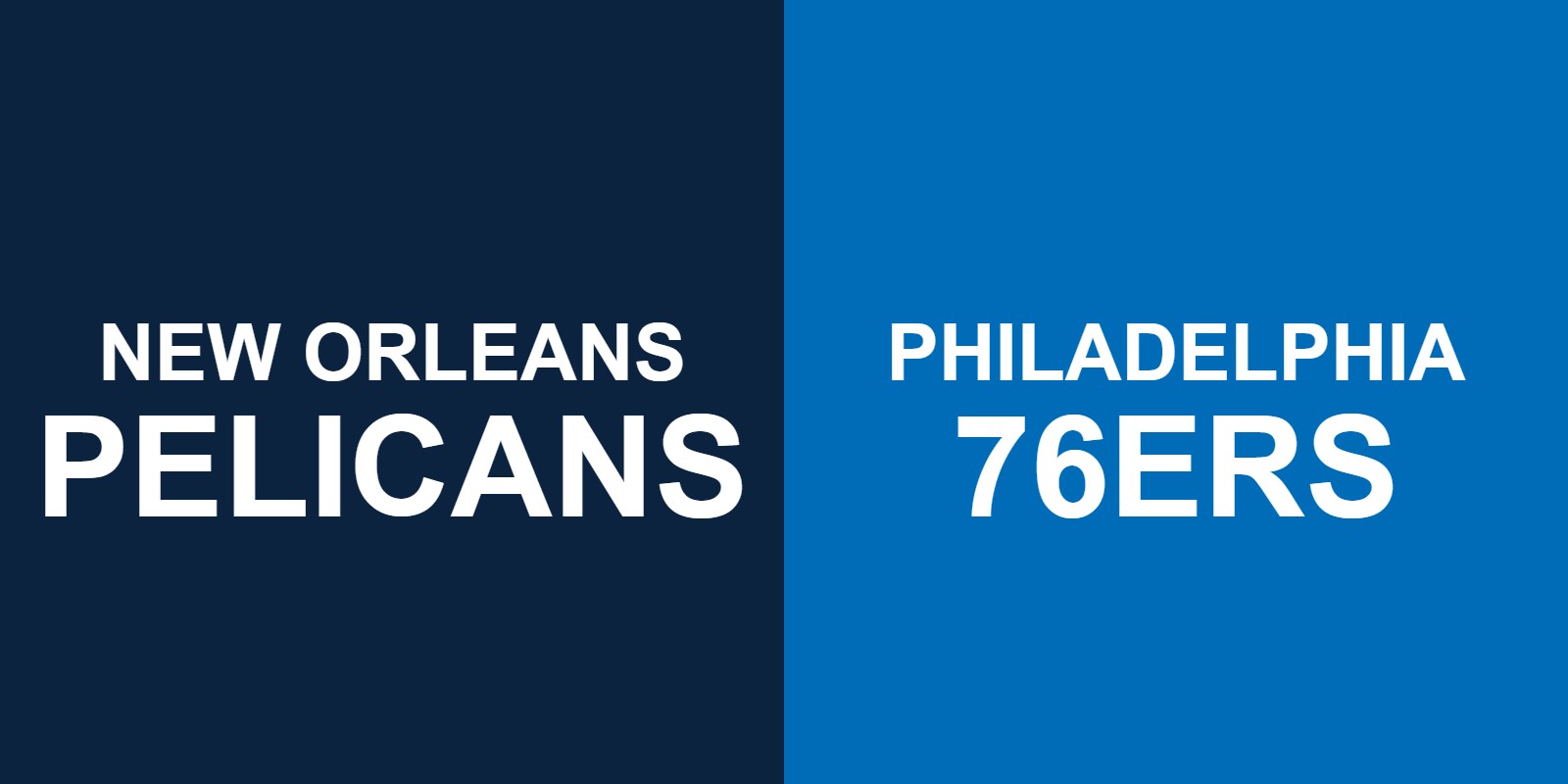 Pelicans vs 76ers