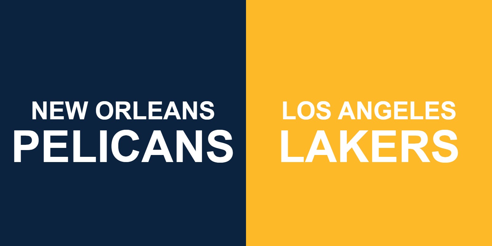 Pelicans vs Lakers