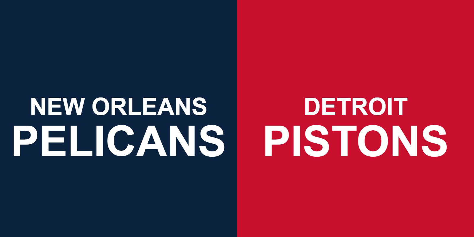 Pelicans vs Pistons