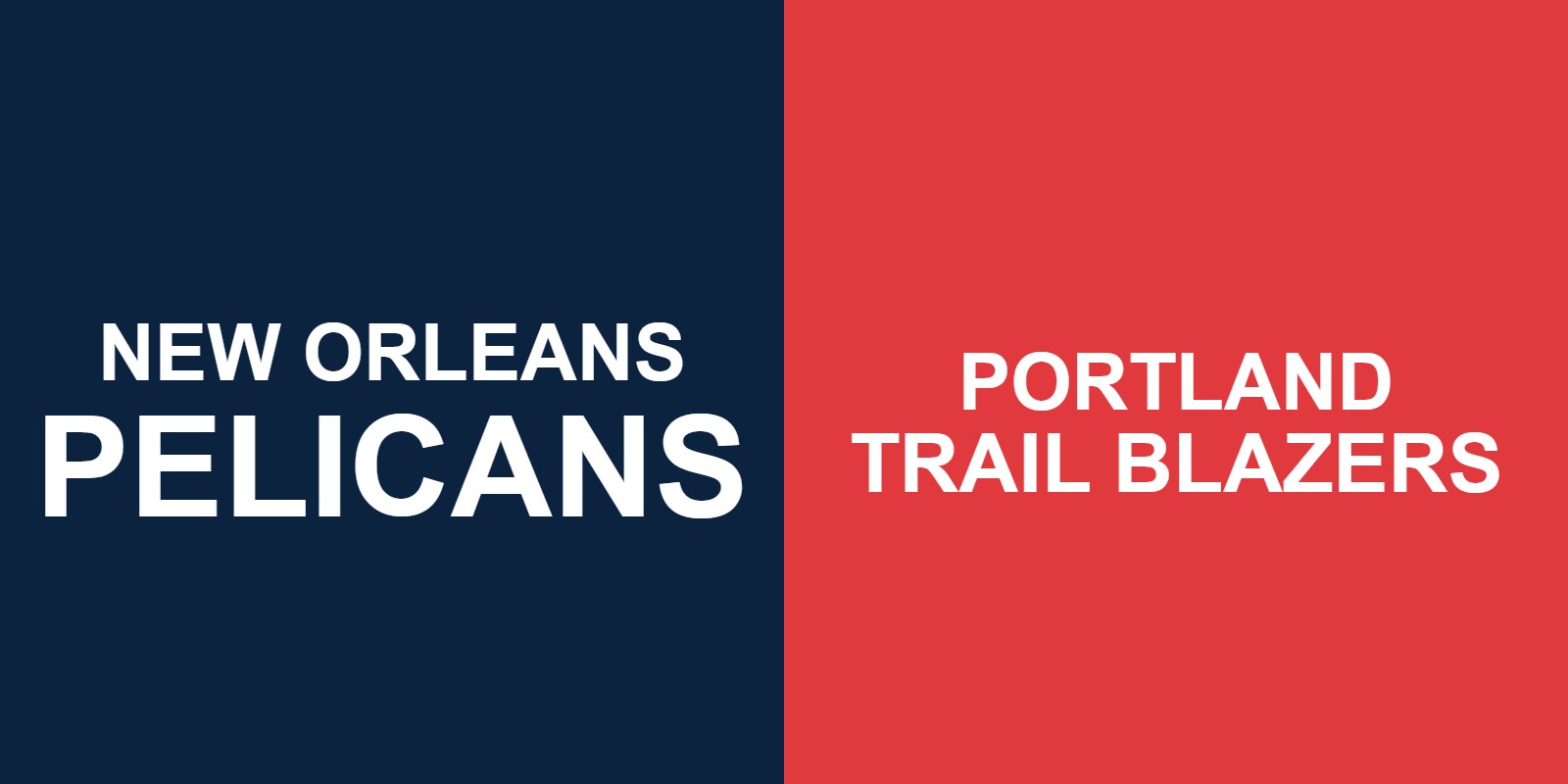 Pelicans vs Trail Blazers