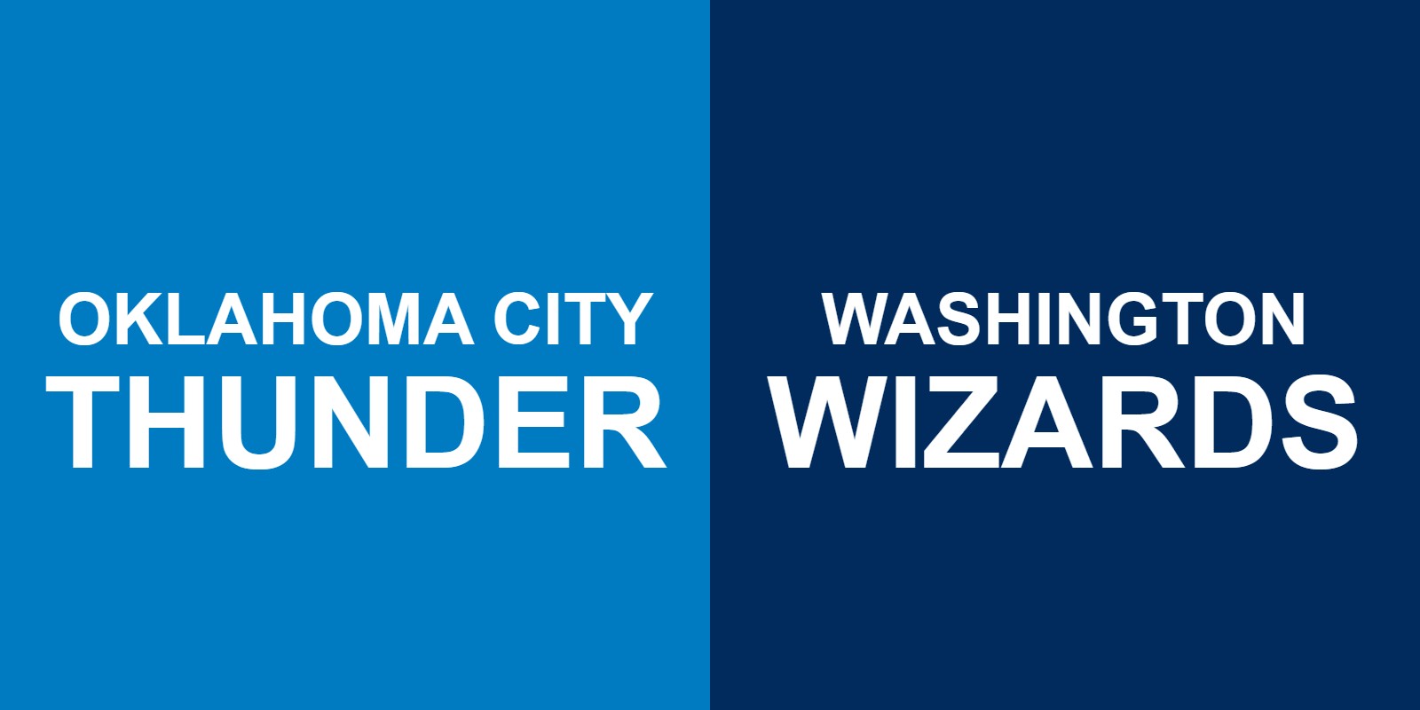 Thunder vs Wizards