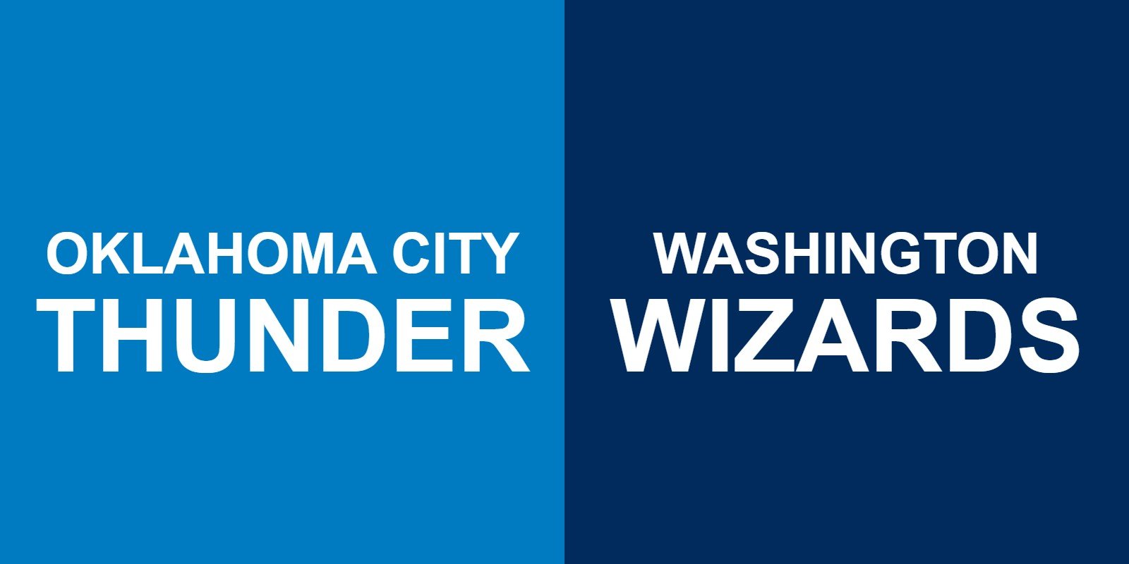 Thunder vs Wizards