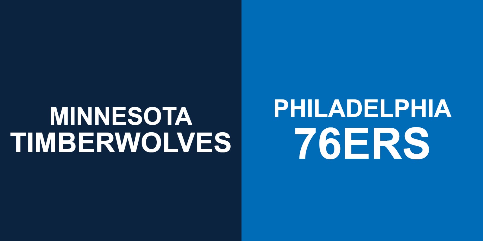 Timberwolves vs 76ers