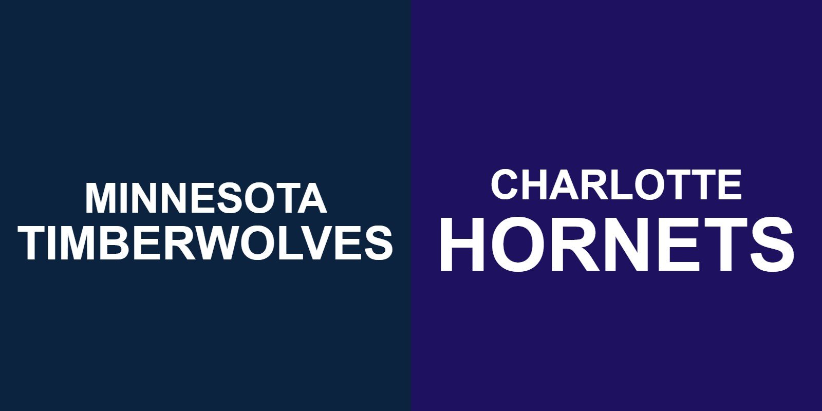 Timberwolves vs Hornets