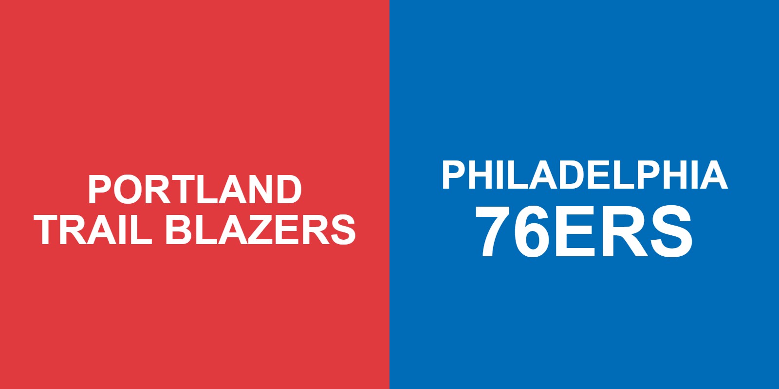Trail Blazers vs 76ers