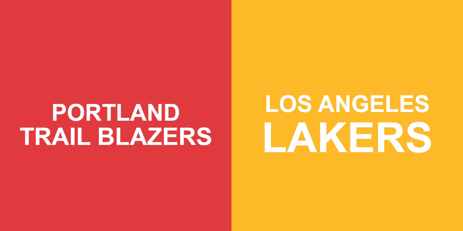Trail Blazers vs Lakers