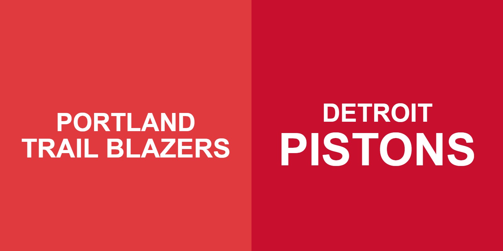 Trail Blazers vs Pistons