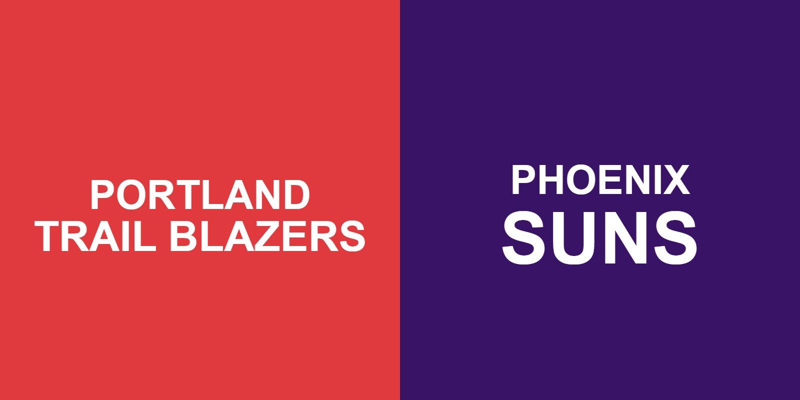 Trail Blazers vs Suns