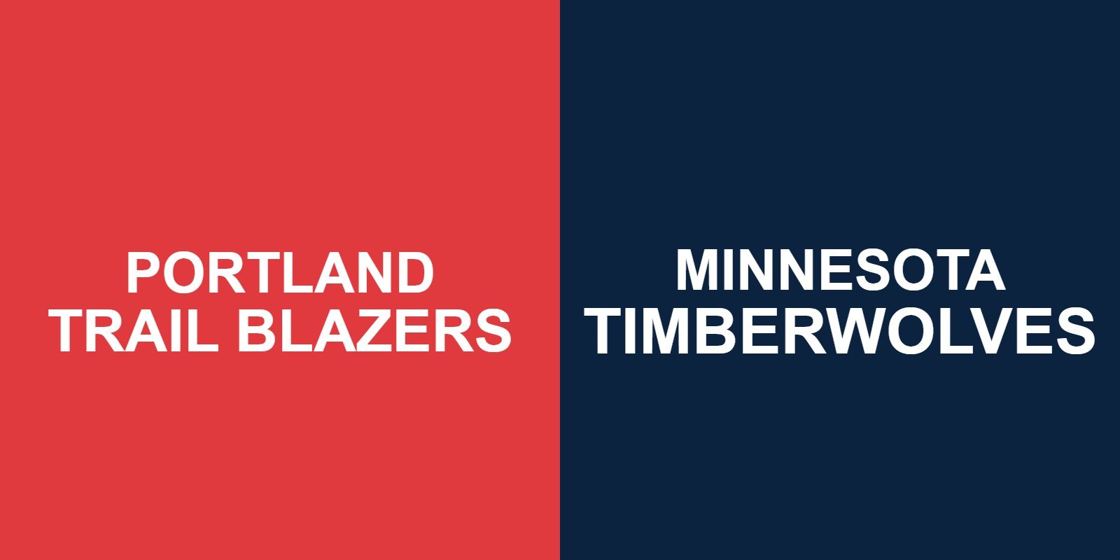 Trail Blazers vs Timberwolves